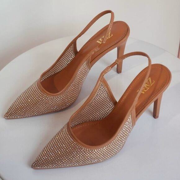 ZARA Pointed Toe Slingbacks NWT - Picture 13 of 16